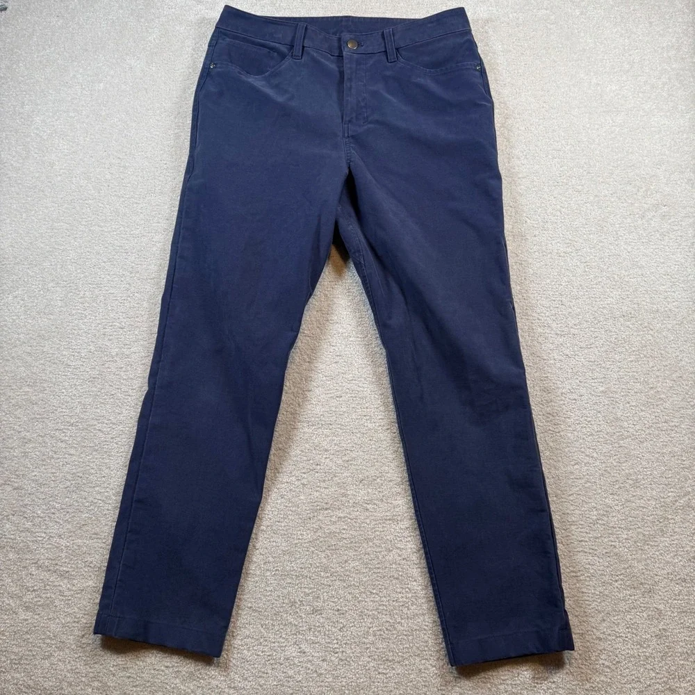 Lululemon ABC Pant Slim Men 31 Navy Blue Technical‎ 5-Pocket Chino Trousers